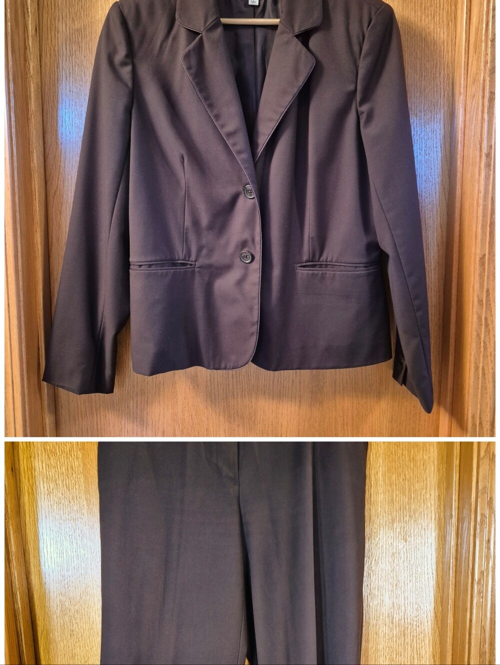 Vintage Merona Brown Two-Button Blazer And Matching Pants, Colors Match